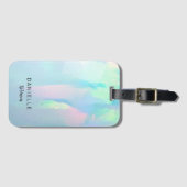Opal Blue Aquamarin Luggage Tag Gepäckanhänger (Vorderseite (Horizontal))