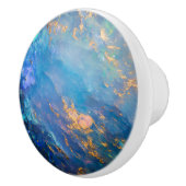 Opal Blue Gem Muster Keramikknauf (Rechts)