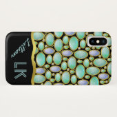 Opal Brooch Kettenmonogramm Muster Case-Mate iPhone Hülle (Rückseite (Horizontal))