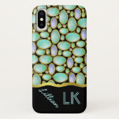 Opal Brooch Kettenmonogramm Muster Case-Mate iPhone Hülle (Rückseite)