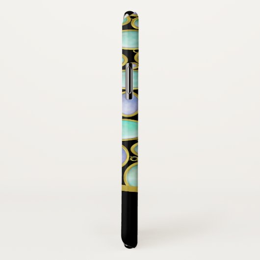 Opal Brooch Kettenmonogramm Muster Case-Mate iPhone Hülle (Hinten/Rechts)