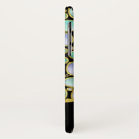 Opal Brooch Kettenmonogramm Muster Case-Mate iPhone Hülle (Hinten/Links)