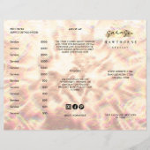 Opal Broschüre Elegante Rose Gold Preisliste (Vorderseite)