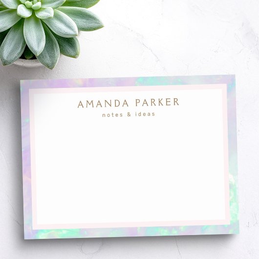 Opal colored border trendy chic post-it klebezettel