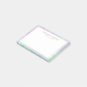 Opal colored border trendy chic post-it klebezettel (angewinkelt)