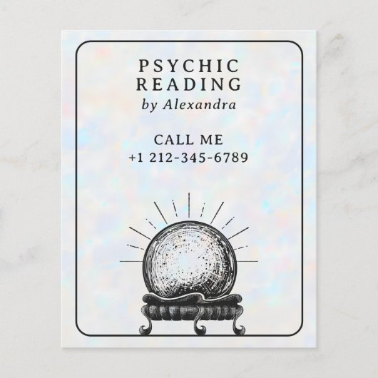 Opal Crystal Ball Psychic Medium Tarot Reader Flyer (Vorne)
