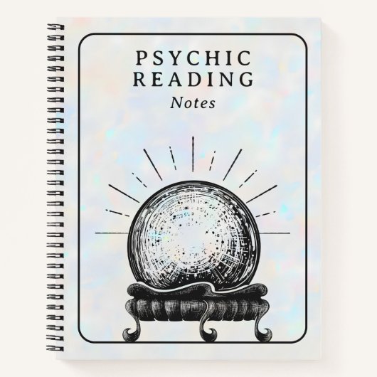 Opal Crystal Ball Psychic Medium Tarot Reader Notizblock (Vorderseite)