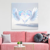 *~* Opal Crystal Heart Angel Wings AP78 Leinwanddruck (Insitu (Wohnzimmer))
