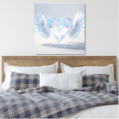 *~* Opal Crystal Heart Angel Wings AP78 Leinwanddruck (Insitu (Schlafzimmer))