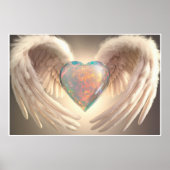 *~*~ Opal Crystal Heart Angel Wings AP78 Poster (Vorne)