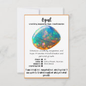 Opal Crystal Meaning Card Einladung (Vorderseite)