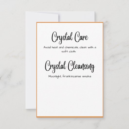 Opal Crystal Meaning Card Einladung (Rückseite)