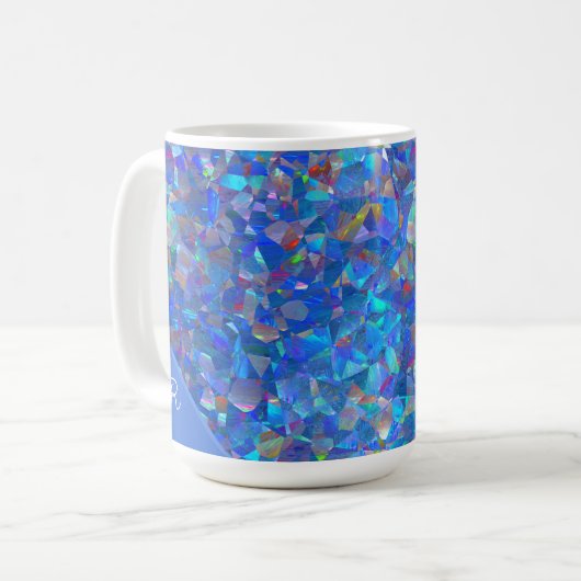 Opal Crystal personalized Mug Kaffeetasse (Vorderseite Links)