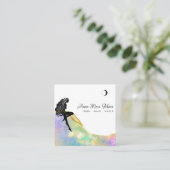 *~* Opal Crystal Woman Gold Glutter QR Quadratische Visitenkarte (Stehend Vorderseite)