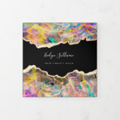 Opal Design auf der Black Trifold Broschüre (Cover)