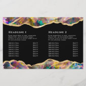 Opal-Design auf der schwarzen Doppelbroschüre (Rückseite)