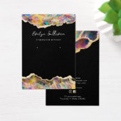 Opal-Design auf der schwarzen Schmuckkarte (Schreibtisch)