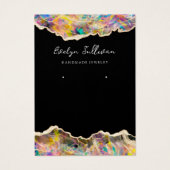 Opal-Design auf der schwarzen Schmuckkarte (Vorderseite)