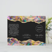 Opal-Design auf schwarzer Broschüre (Stehend Vorderseite)