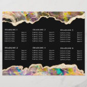 Opal-Design auf schwarzer Broschüre (Rückseite)