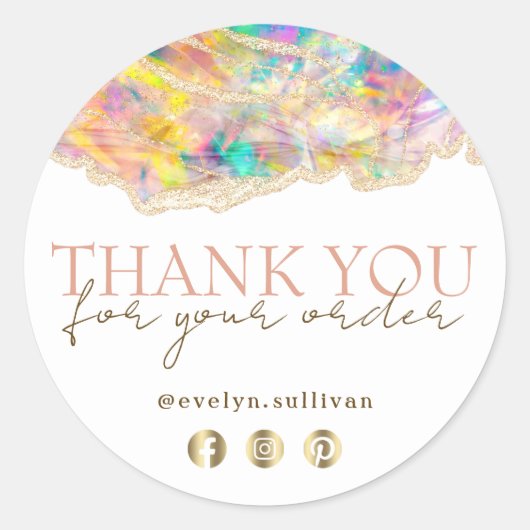 Opal Design danke Ihnen Aufkleber (Vorderseite)