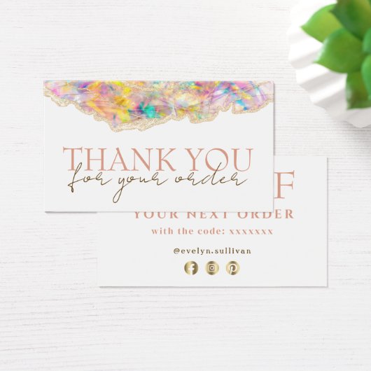 Opal Design danke Ihnen Rabattkarte (Schreibtisch)