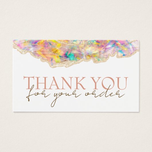 Opal Design danke Ihnen Rabattkarte (Vorderseite)