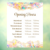 Opal Design Opening Hours Window Cling Fensteraufkleber (Blatt 3)