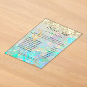 Opal-Design-Preisliste Acryleinladungen (Ablage )