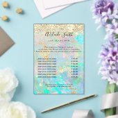 Opal-Design-Preisliste Acryleinladungen (In Situ (Hochzeit))