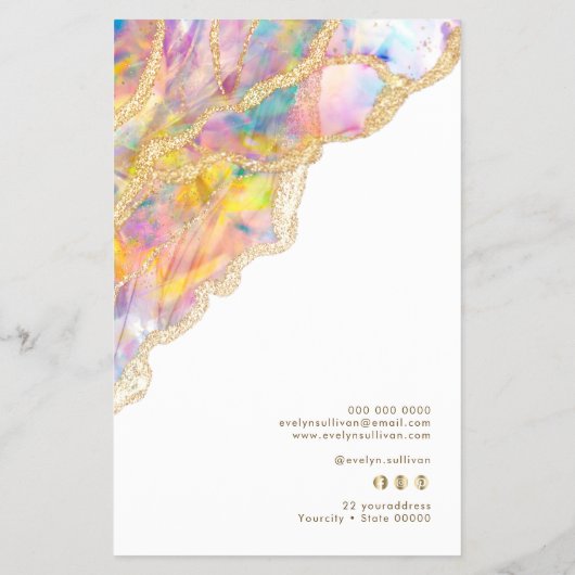 Opal Design Preisliste Flyer (Hinten)