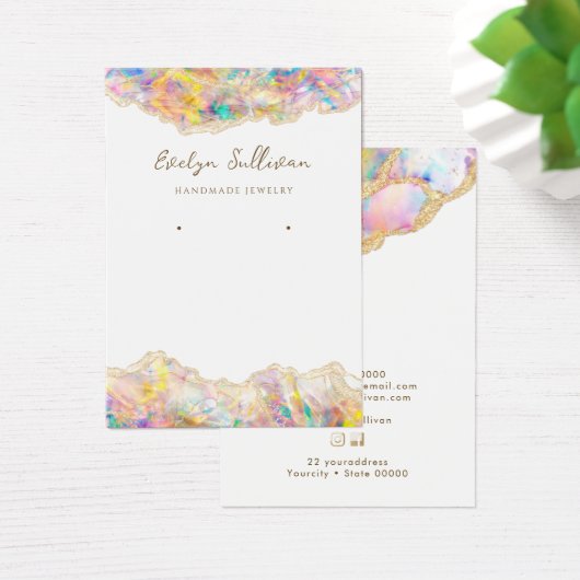 Opal Design Schmuckkarte (Schreibtisch)