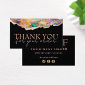 Opal Design schwarz Danke Discount Card (Schreibtisch)