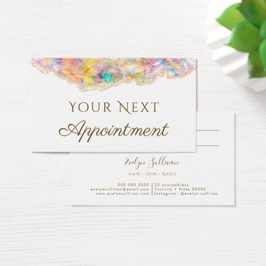 Opal Design Termin Karte (Schreibtisch)