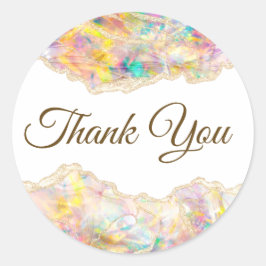 Opal Design Vielen Dank Runder Aufkleber