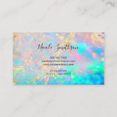 Opal Edelstein Foto Visitenkarte (Rückseite)