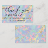 Opal Edelstein Hintergrund danke Visitenkarte (Vorne/Hinten)