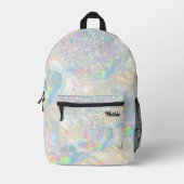 Opal-Edelstein-Imitat-Glitzer Bedruckter Rucksack (Vorderseite)