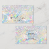 Opal-Edelstein-Imitat-Glitzer Visitenkarte (Vorne/Hinten)