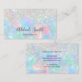 Opal-Edelstein-Imitat-Glitzer Visitenkarte (Vorne/Hinten)