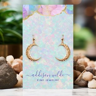 Opal-Edelstein Pastell-Irideszent Schmuck Display Visitenkarte