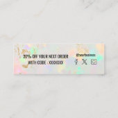 opal Edelsteindiskontkarte Mini Visitenkarte (Rückseite)