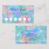 Opal-Edelsteineffekt der Treuekarte Visitenkarte (Vorne/Hinten)