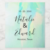 Opal Elegant Modern Weinetikett (Einzelnes Label)