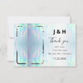 Opal Elegant Modernes Foto Vielen Dank Dankeskarte (Vorderseite)