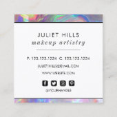 Opal Esperal Square Business Card Quadratische Visitenkarte (Rückseite)