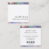 Opal Esperal Square Business Card Quadratische Visitenkarte (Vorne/Hinten)