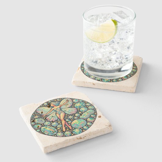 Opal Fairy Steinuntersetzer (Seitenansicht)