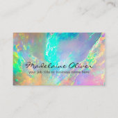 Opal farbiger QR-Code modern Visitenkarte (Vorderseite)