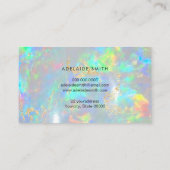 Opal-Foto-Hintergrundekarte Visitenkarte (Rückseite)